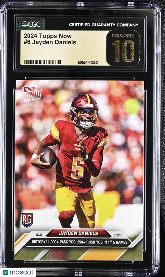 2024 Topps Now Jayden Daniels #6 CGC 10 Pristine Black Label