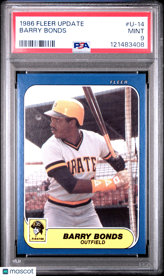 1986 Fleer Update Barry Bonds #U-14 PSA 9