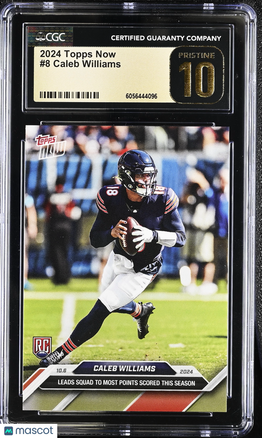 2024 Topps Now Caleb Williams #8 CGC 10 Pristine Black Label