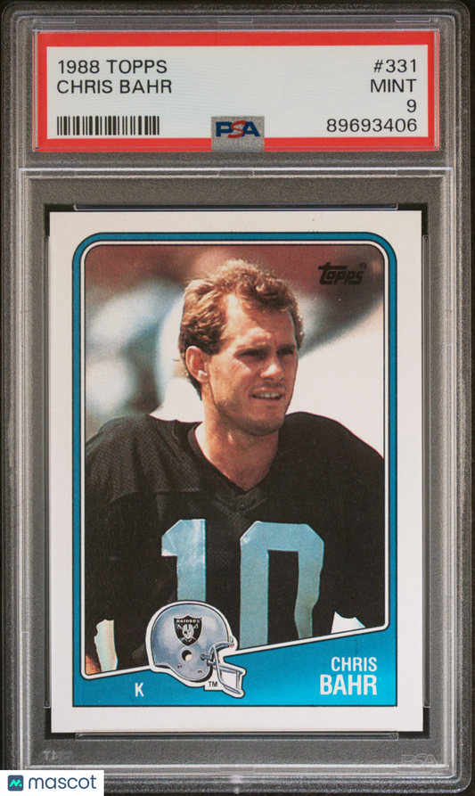 1988 Topps Chris Bahr #331 PSA 9