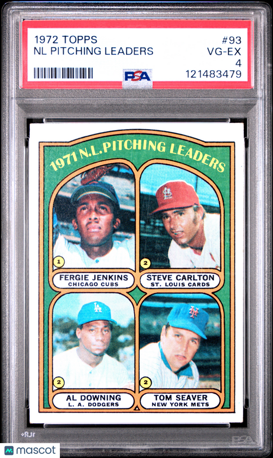 1972 Topps NL Pitching Leaders #93 PSA 4