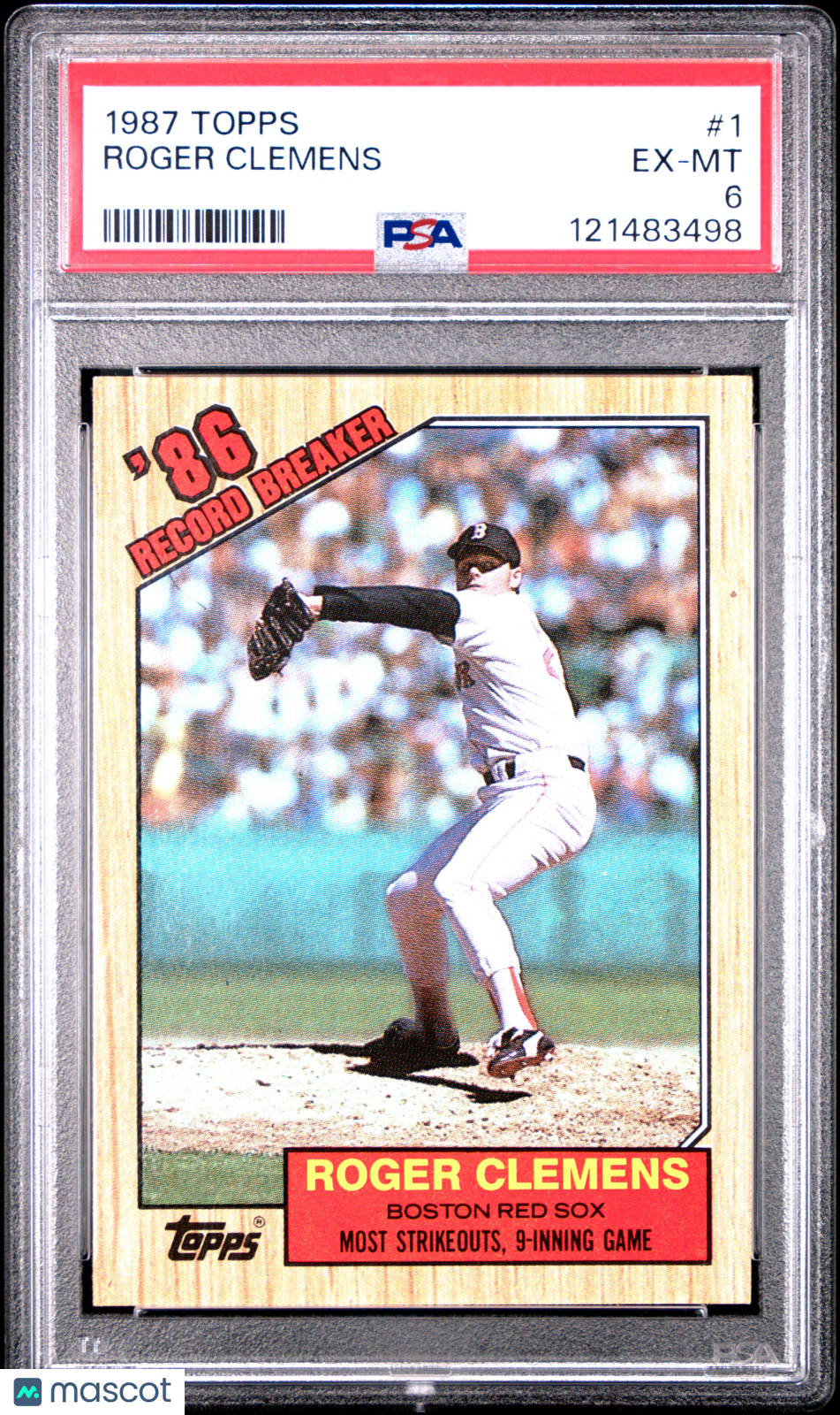 1987 Topps Roger Clemens #1 PSA 6