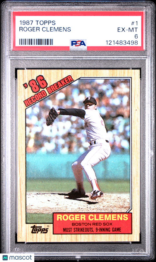 1987 Topps Roger Clemens #1 PSA 6
