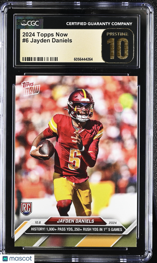2024 Topps Now Jayden Daniels #6 CGC 10 Pristine Black Label