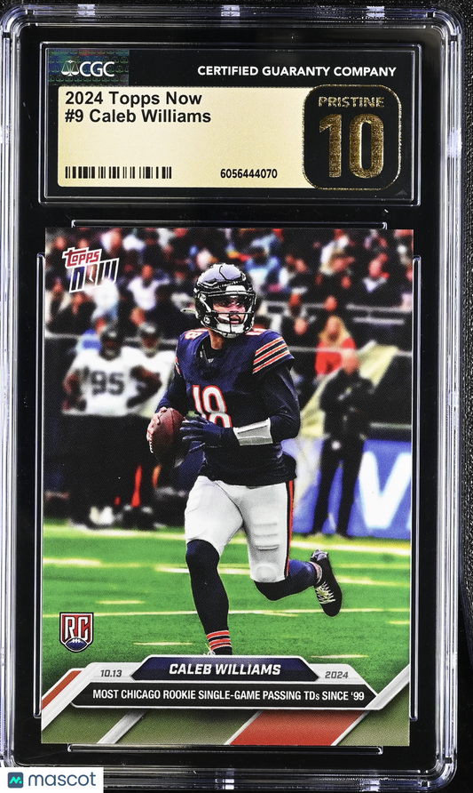 2024 Topps Now Caleb Williams #9 CGC 10 Pristine Black Label