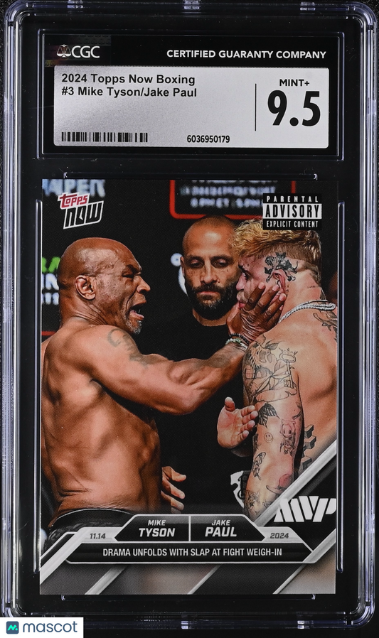 2024 Topps Now Boxing Mike Tyson/Jake Paul #3 CGC 9.5