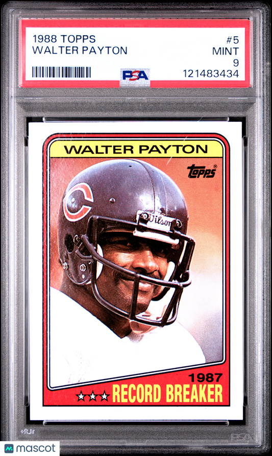 1988 Topps Walter Payton #5 PSA 9