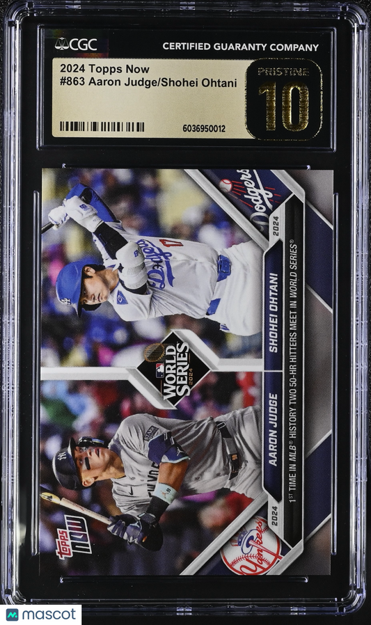 2024 Topps Now Aaron Judge/Shohei Ohtani #863 CGC Black Label Pristine 10