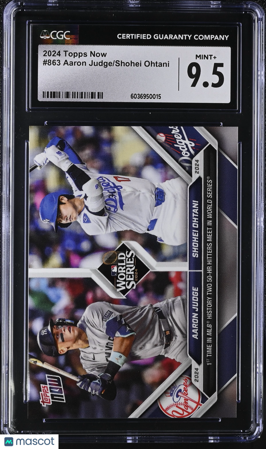 2024 Topps Now Aaron Judge/Shohei Ohtani #863 CGC 9.5