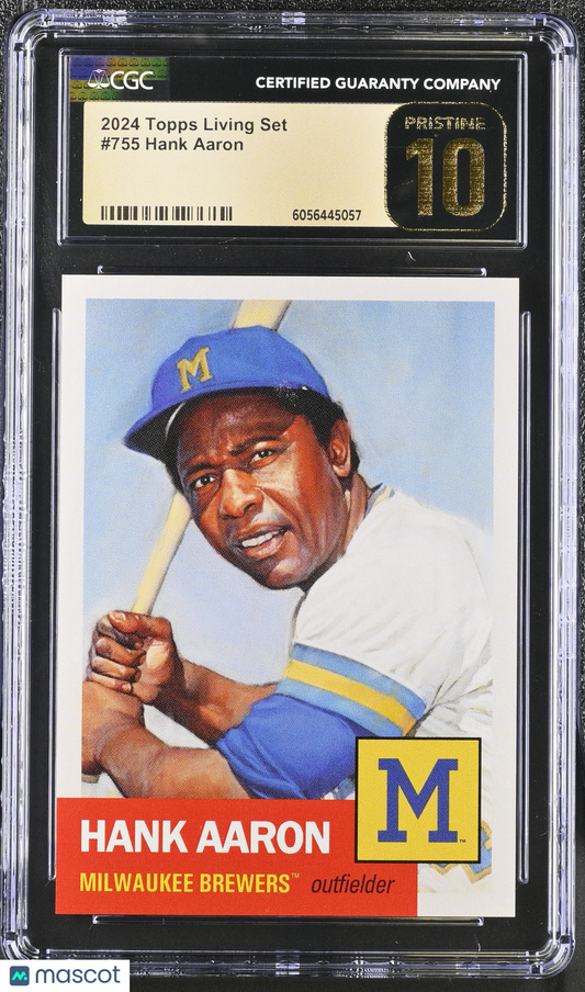 2024 Topps Living Set Hank Aaron #755 CGC 10 Pristine Black Label