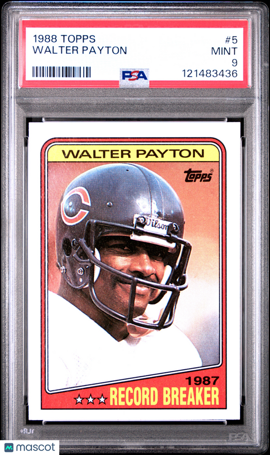 1988 Topps Walter Payton #5 PSA 9