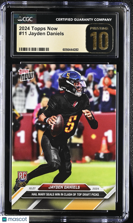 2024 Topps Now Jayden Daniels #11 CGC 10 Pristine Black Label