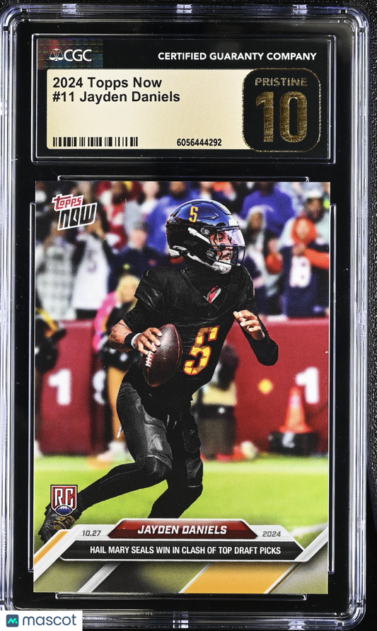 2024 Topps Now Jayden Daniels #11 CGC 10 Pristine Black Label