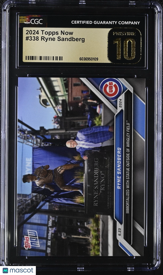 2024 Topps Now Ryne Sandberg #338 CGC Black Label Pristine 10