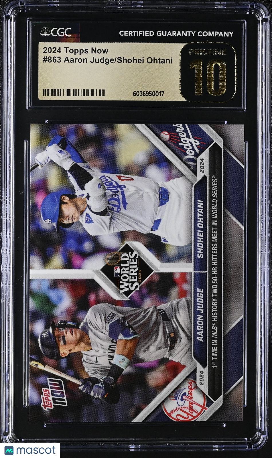 2024 Topps Now Aaron Judge/Shohei Ohtani #863 CGC Black Label Pristine 10