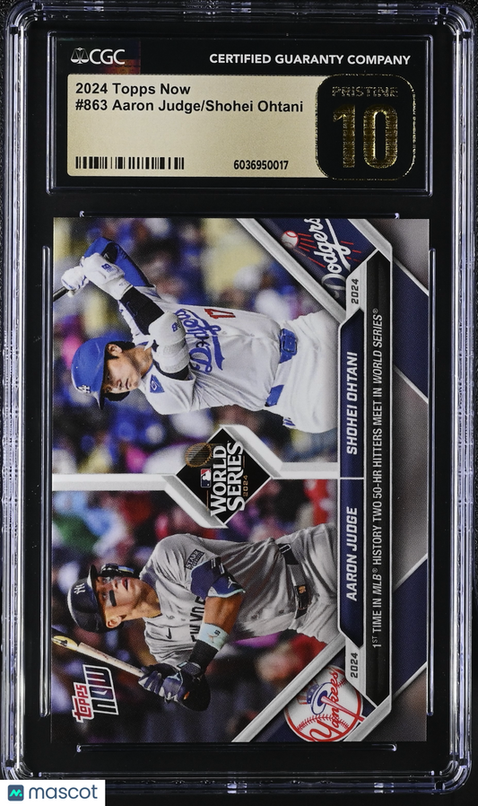 2024 Topps Now Aaron Judge/Shohei Ohtani #863 CGC Black Label Pristine 10