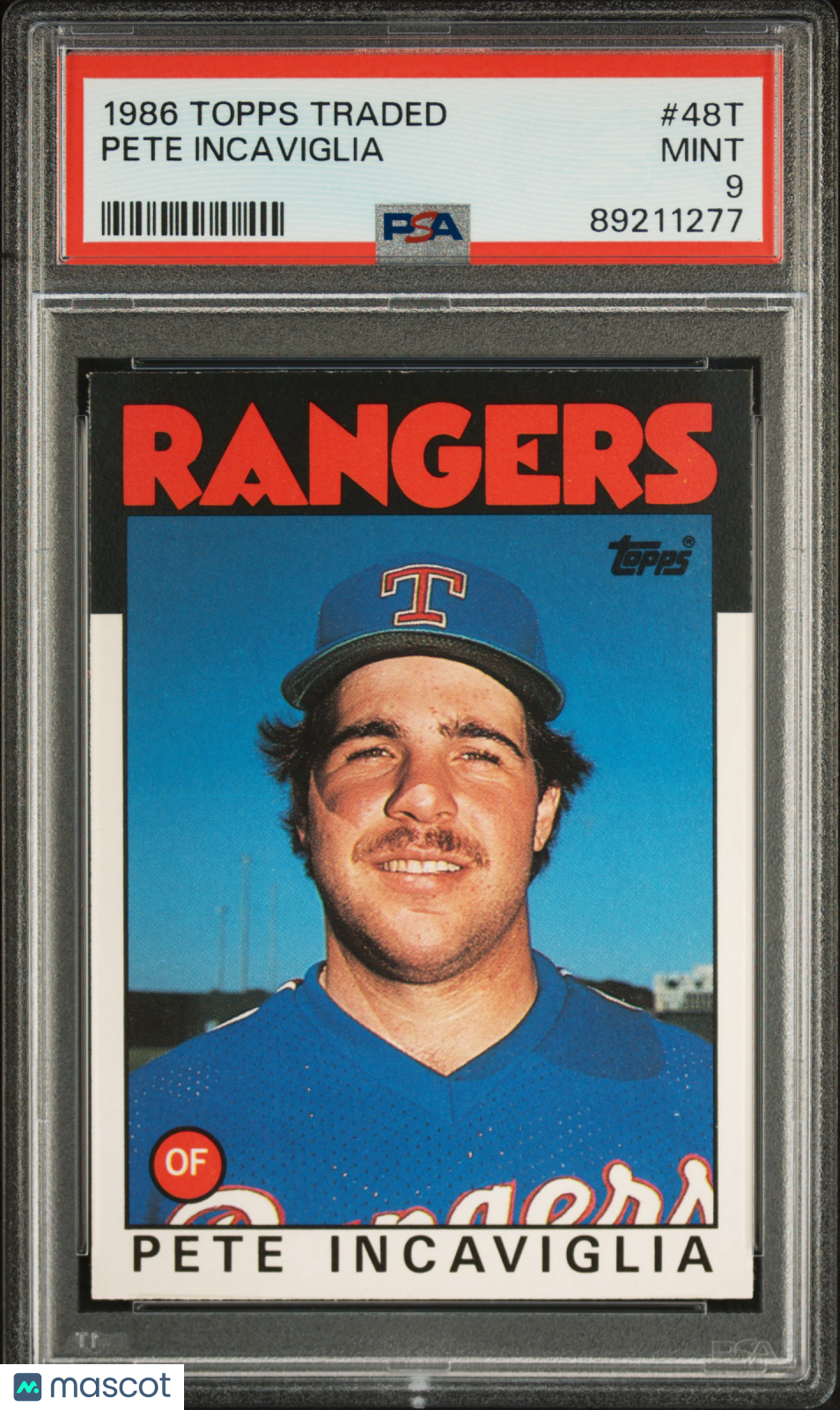1986 Topps Traded Pete Incaviglia #48T PSA 9