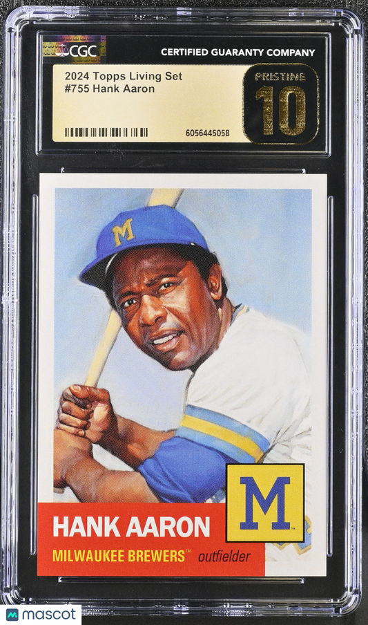 2024 Topps Living Set Hank Aaron #755 CGC 10 Pristine Black Label