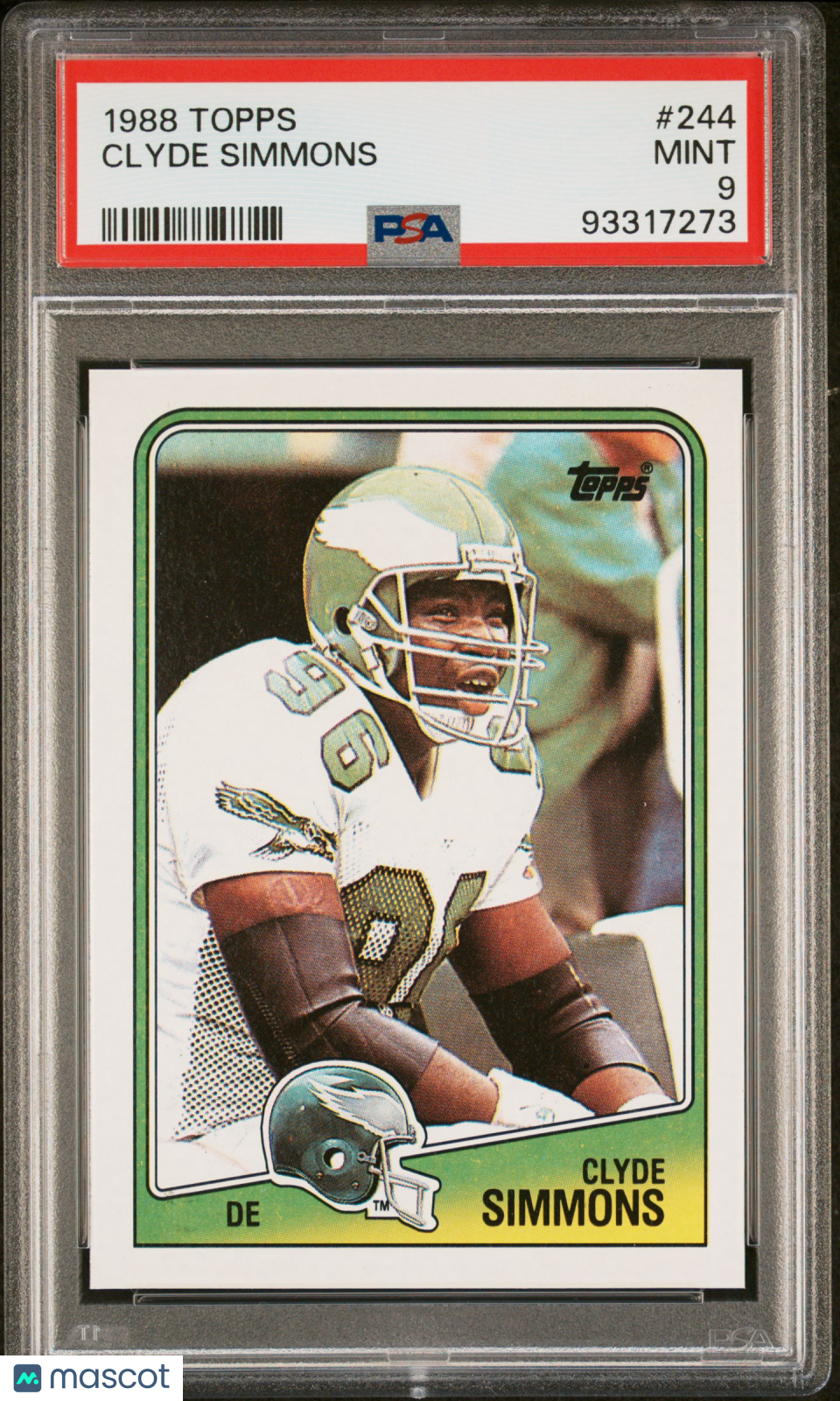1988 Topps Clyde Simmons #244 PSA 9
