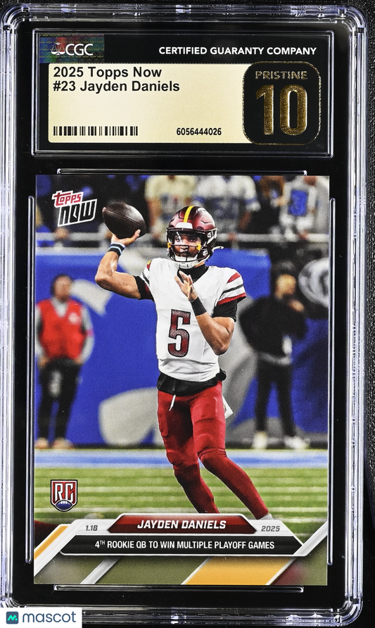 2025 Topps Now Jayden Daniels #23 CGC 10 Pristine Black Label