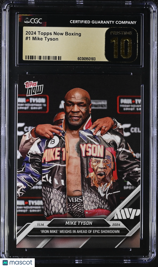 2024 Topps Now Boxing Mike Tyson #1 CGC Black Label Pristine 10