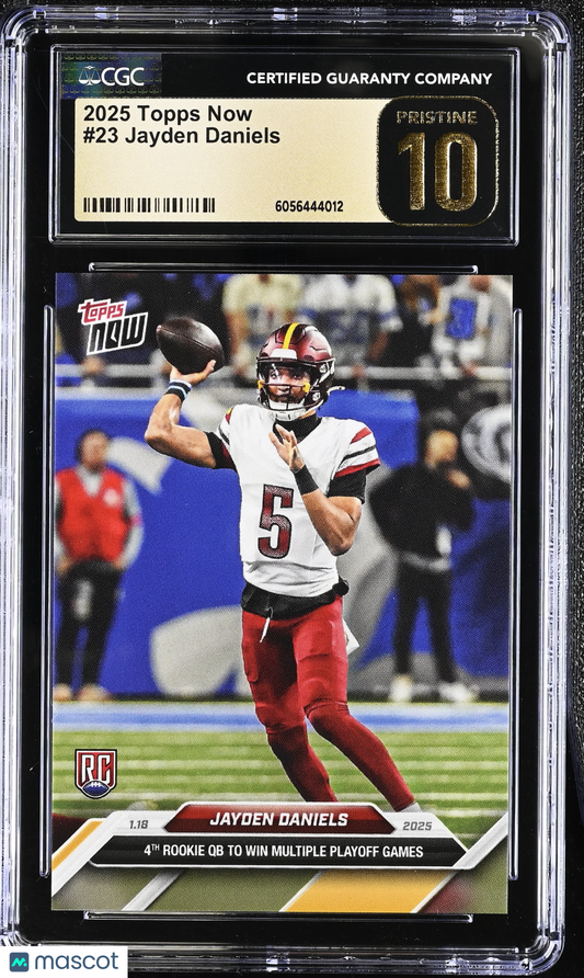 2025 Topps Now Jayden Daniels #23 CGC 10 Pristine Black Label