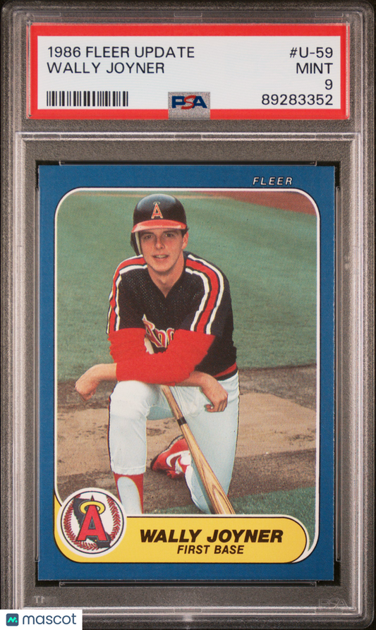 1986 Fleer Update Wally Joyner #U-59 PSA 9