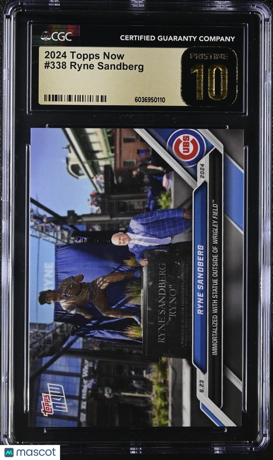 2024 Topps Now Ryne Sandberg #338 CGC Black Label Pristine 10