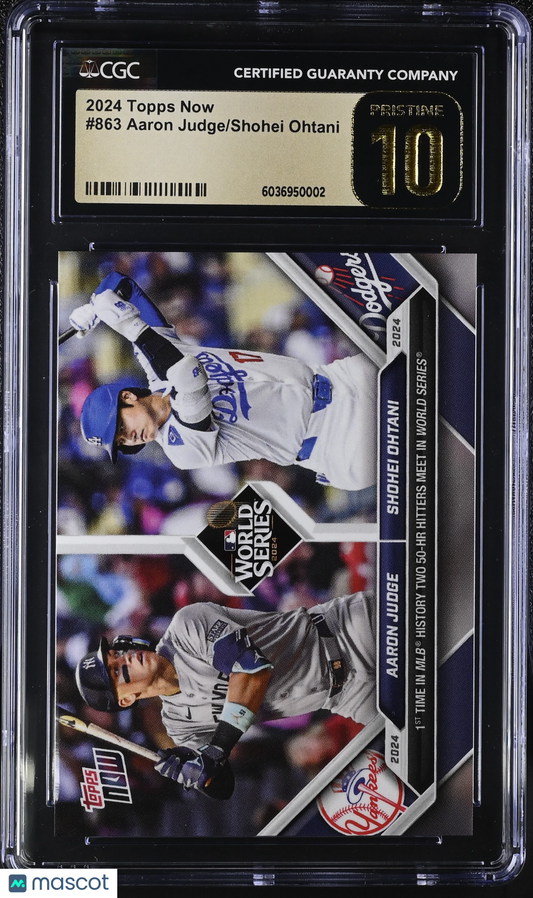 2024 Topps Now Aaron Judge/Shohei Ohtani #863 CGC Black Label Pristine 10