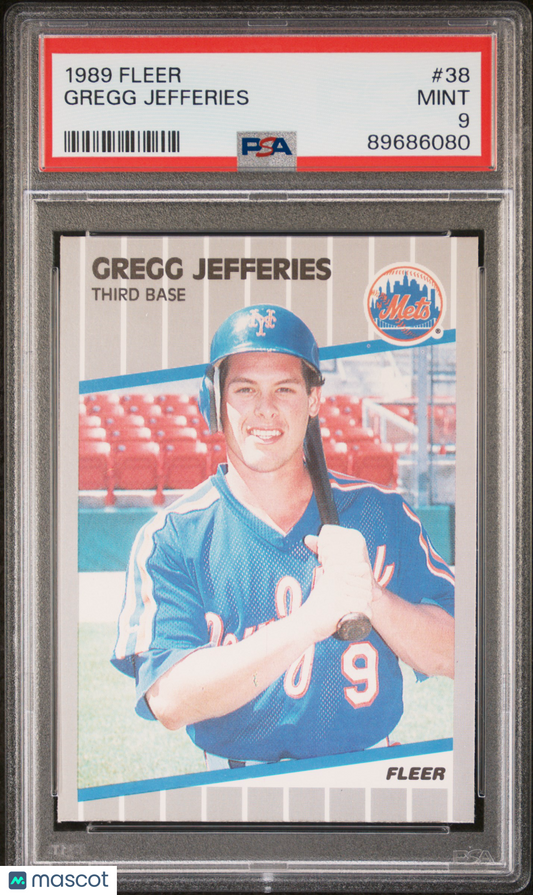 1989 Fleer Gregg Jefferies #38 PSA 9