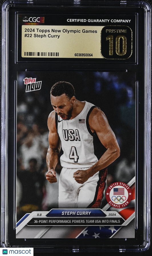 2024 Topps Now Olympic Games #22 CGC Black Label Pristine 10