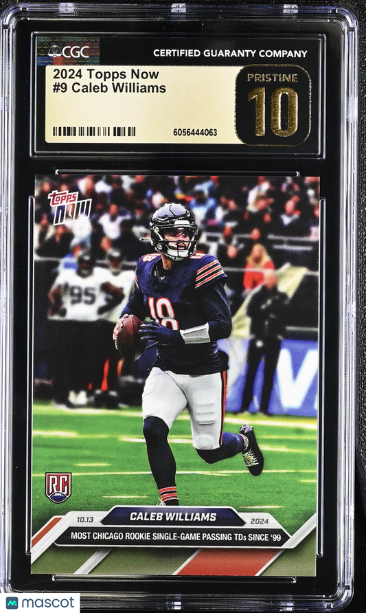 2024 Topps Now Caleb Williams #9 CGC 10 Pristine Black Label