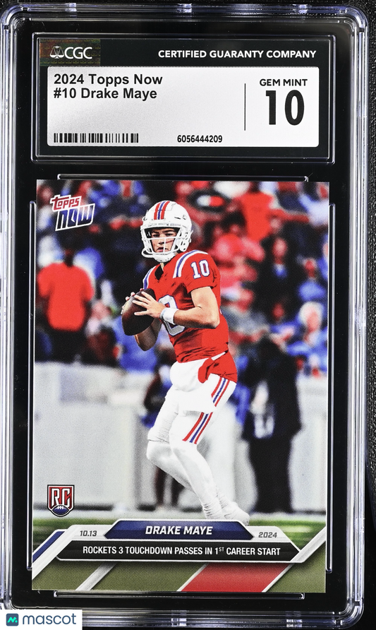 2024 Topps Now Drake Maye #10 CGC 10