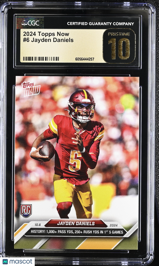 2024 Topps Now Jayden Daniels #6 CGC 10 Pristine Black Label