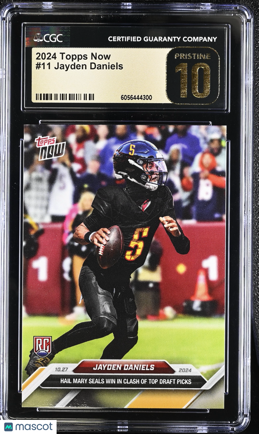 2024 Topps Now Jayden Daniels #11 CGC 10 Pristine Black Label
