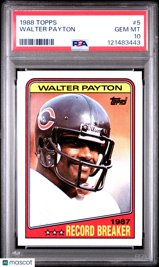 1988 Topps Walter Payton #5 PSA 10