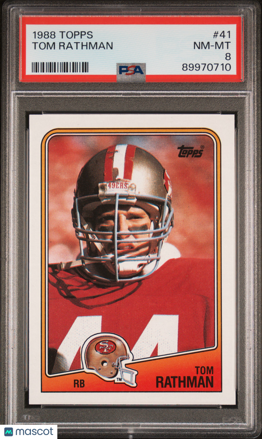 1988 Topps Tom Rathman #41 PSA 8
