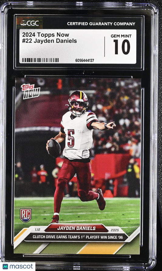 2024 Topps Now Jayden Daniels #22 CGC 10