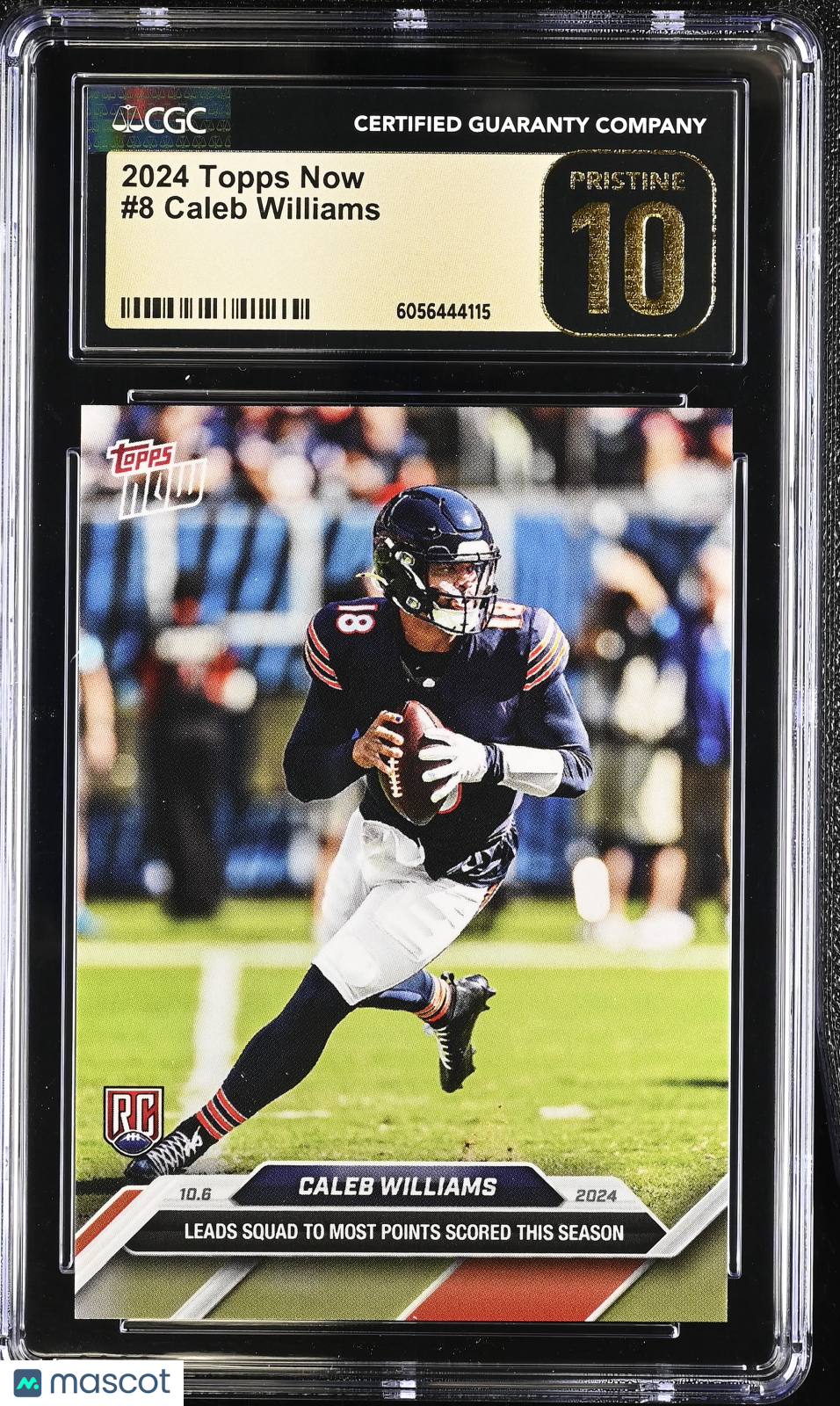 2024 Topps Now Caleb Williams #8 CGC 10 Pristine Black Label