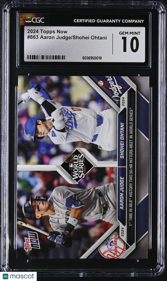 2024 Topps Now Aaron Judge/Shohei Ohtani #863 CGC 10