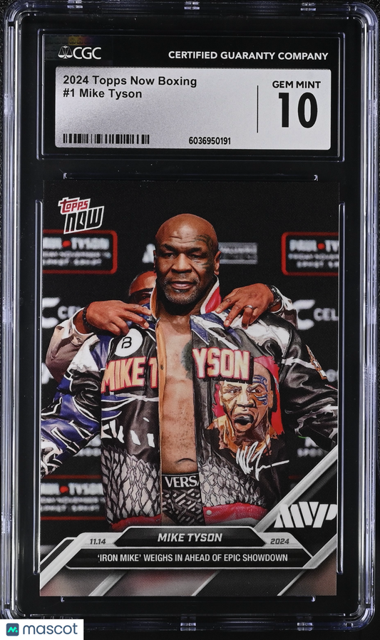 2024 Topps Now Boxing Mike Tyson #1 CGC 10