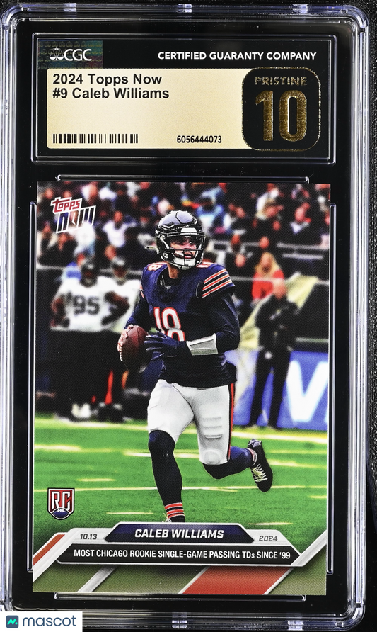 2024 Topps Now Caleb Williams #9 CGC 10 Pristine Black Label