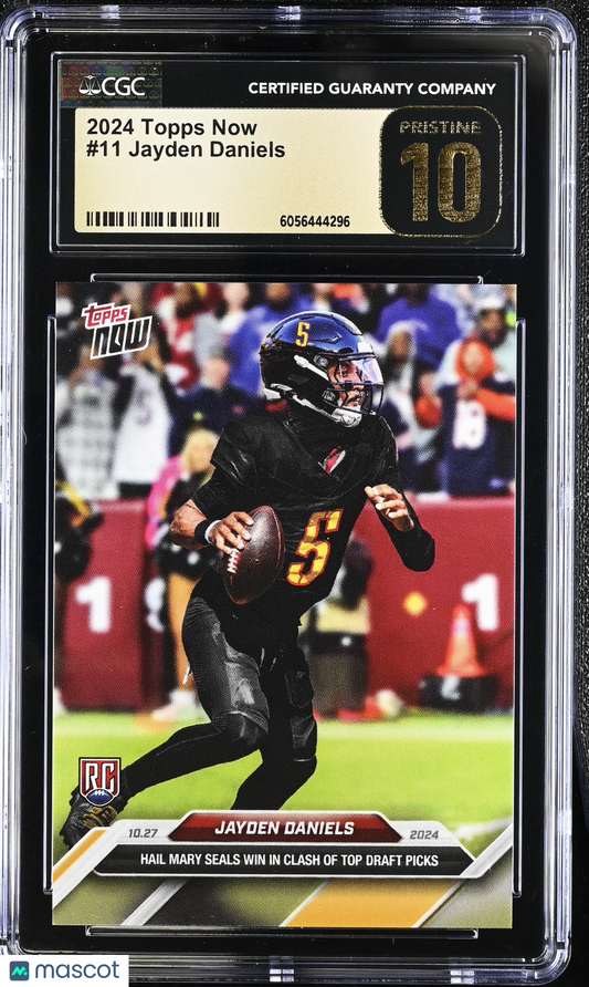 2024 Topps Now Jayden Daniels #11 CGC 10 Pristine Black Label