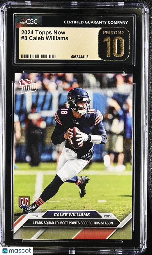 2024 Topps Now Caleb Williams #8 CGC 10 Pristine Black Label