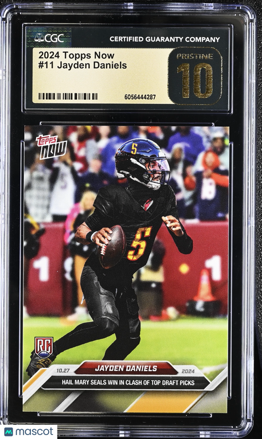 2024 Topps Now Jayden Daniels #11 CGC 10 Pristine Black Label