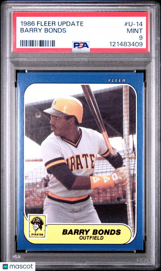 1986 Fleer Update Barry Bonds #U-14 PSA 9