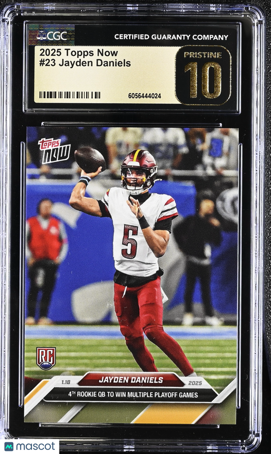 2025 Topps Now Jayden Daniels #23 CGC 10 Pristine Black Label