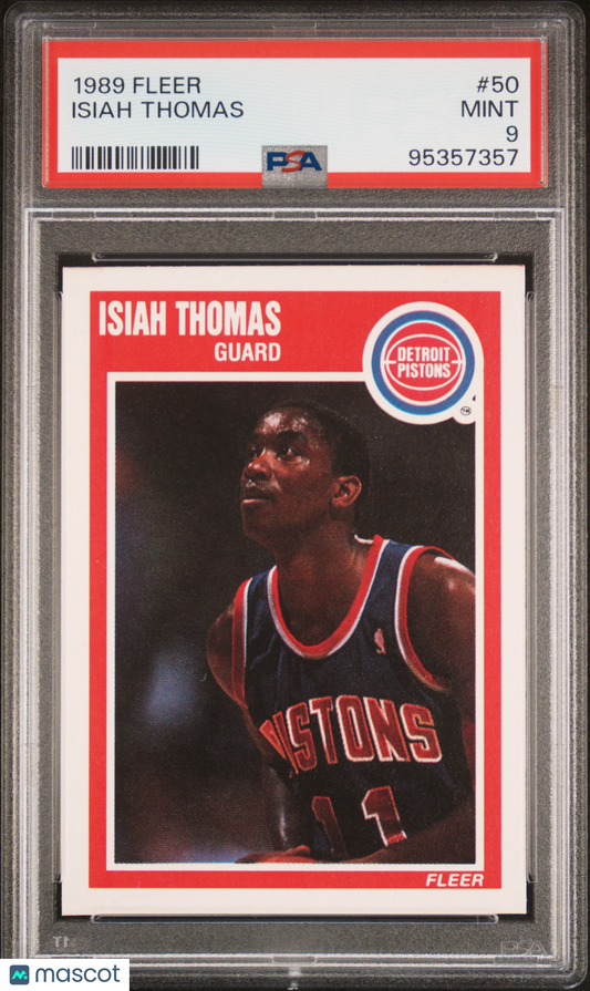 1989 Fleer Isiah Thomas #50 PSA 9